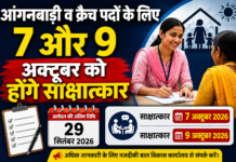 आंगनबाड़ी व क्रैच पदों के लिए 7 और 9 अक्तूबर को होंगे साक्षात्कार